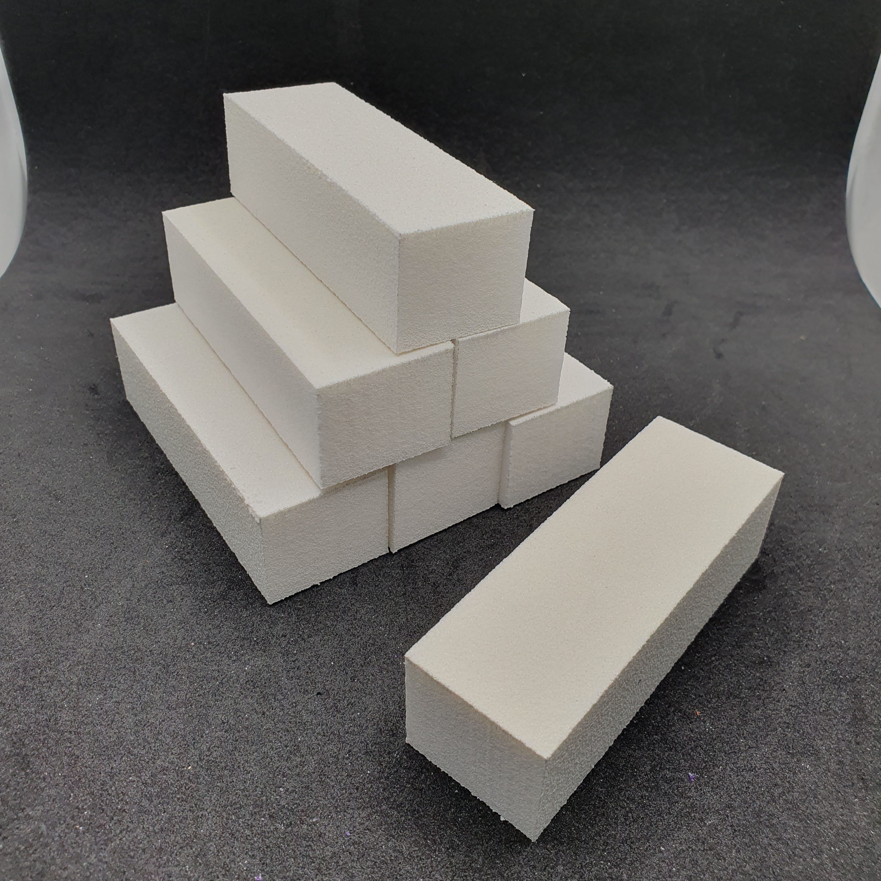 GND 3 WAY BLOCK BUFFER - 80/100/100 - WHITE - 500 PCS