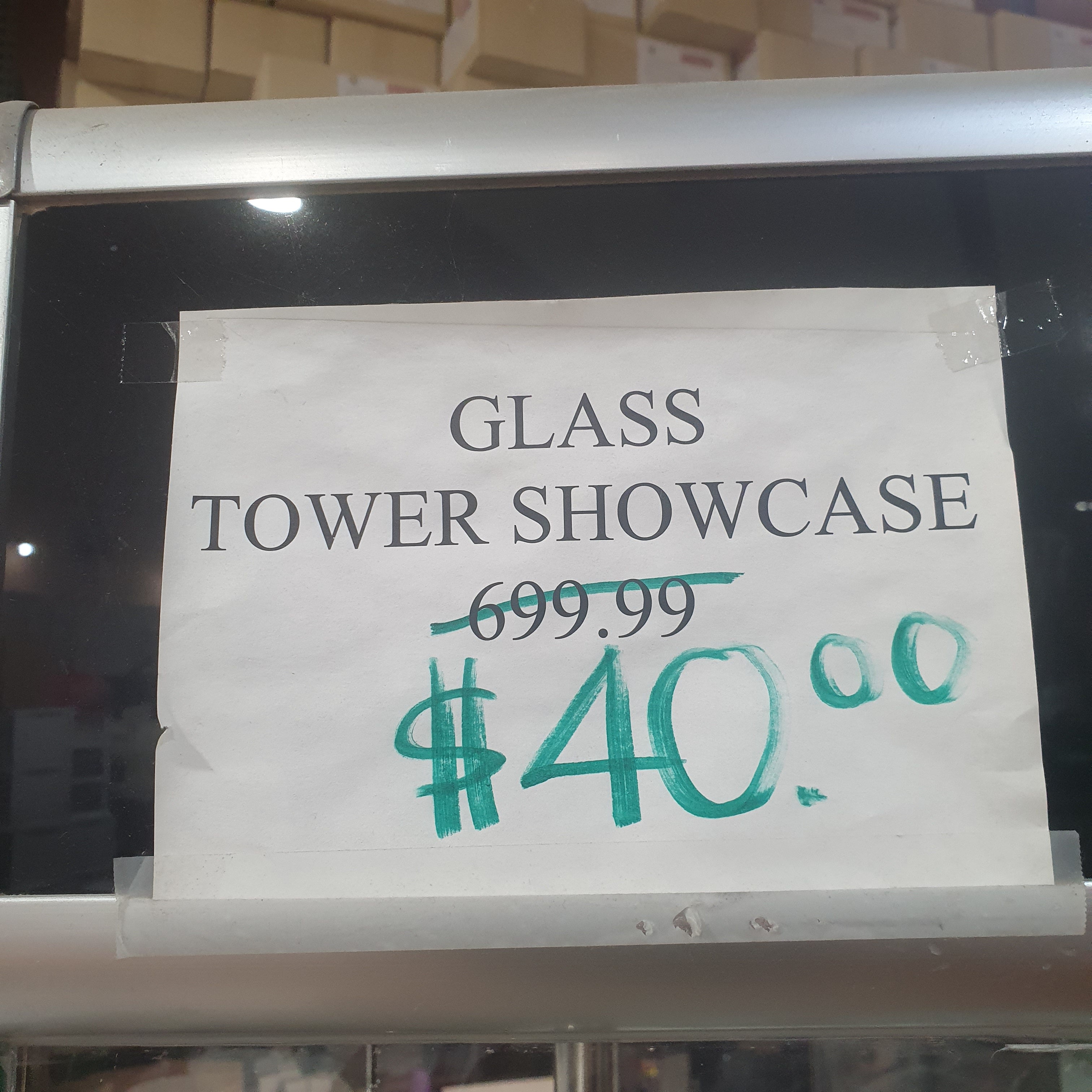 CHI GLSHOCS GLASS TOWER SHOWCASE