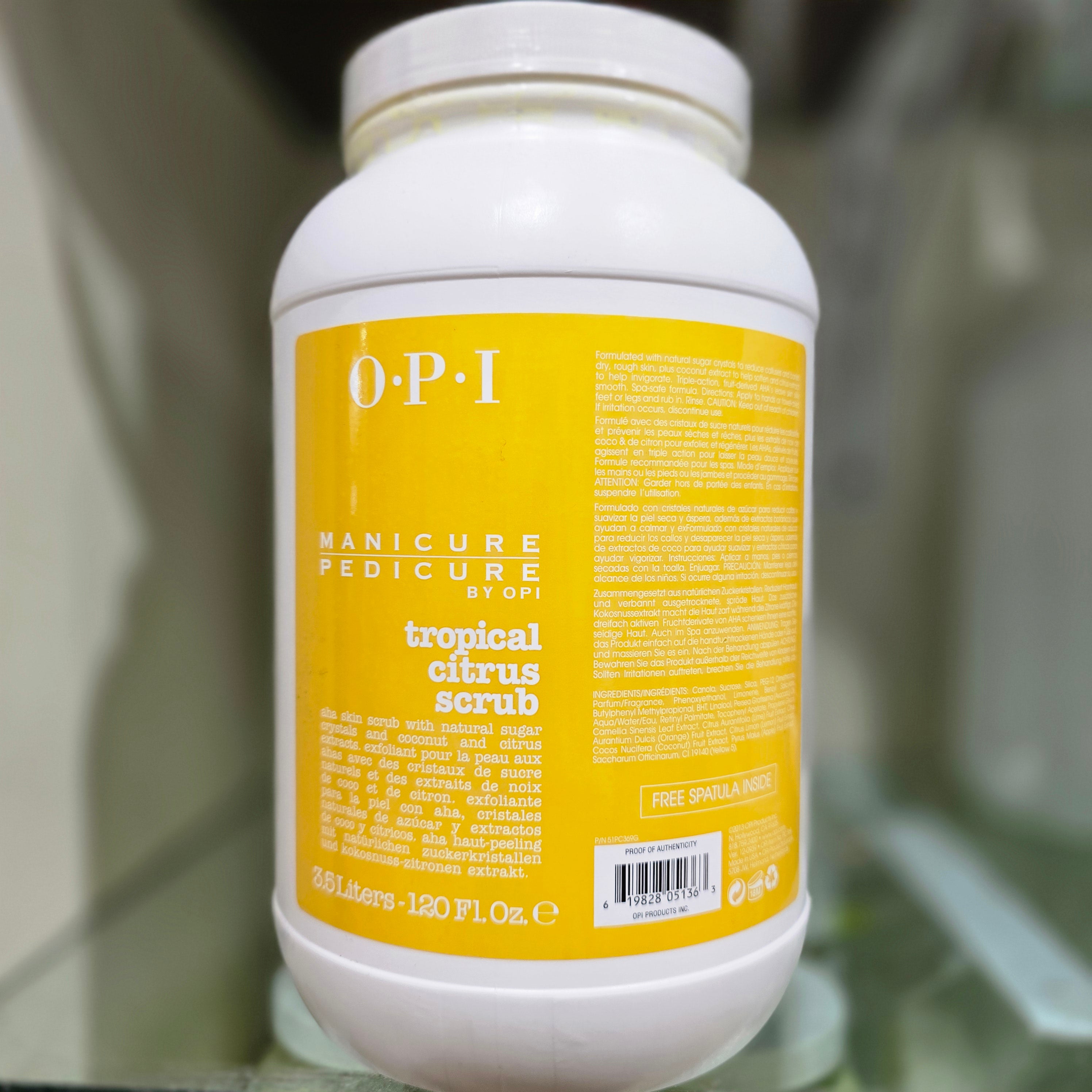 PC369 OPI MANICURE PEDICURE TROPICAL CITRUS SCRUB 3.5 LITERS