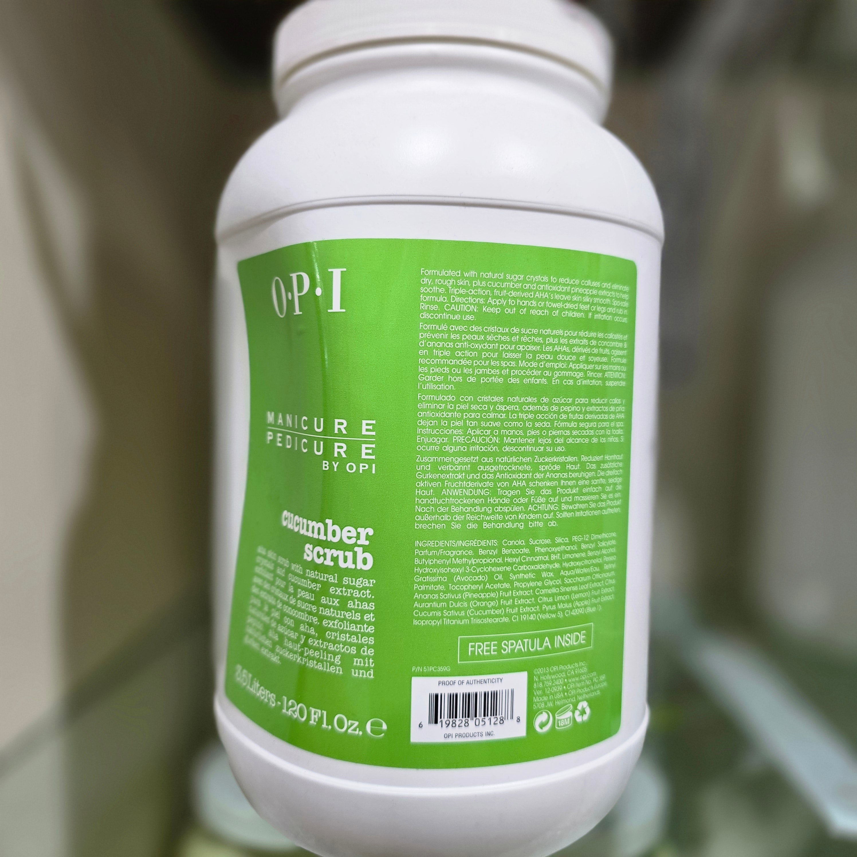 PC359 OPI MANICURE PEDICURE CUCUMBER SCRUB 3.5L