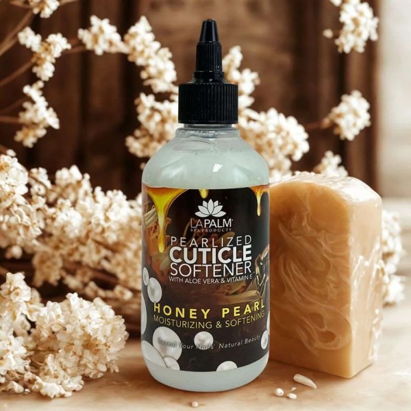 LAPALM PEARLIZED CUTICLE SOFTENER 8 OZ - HONEY PEARL