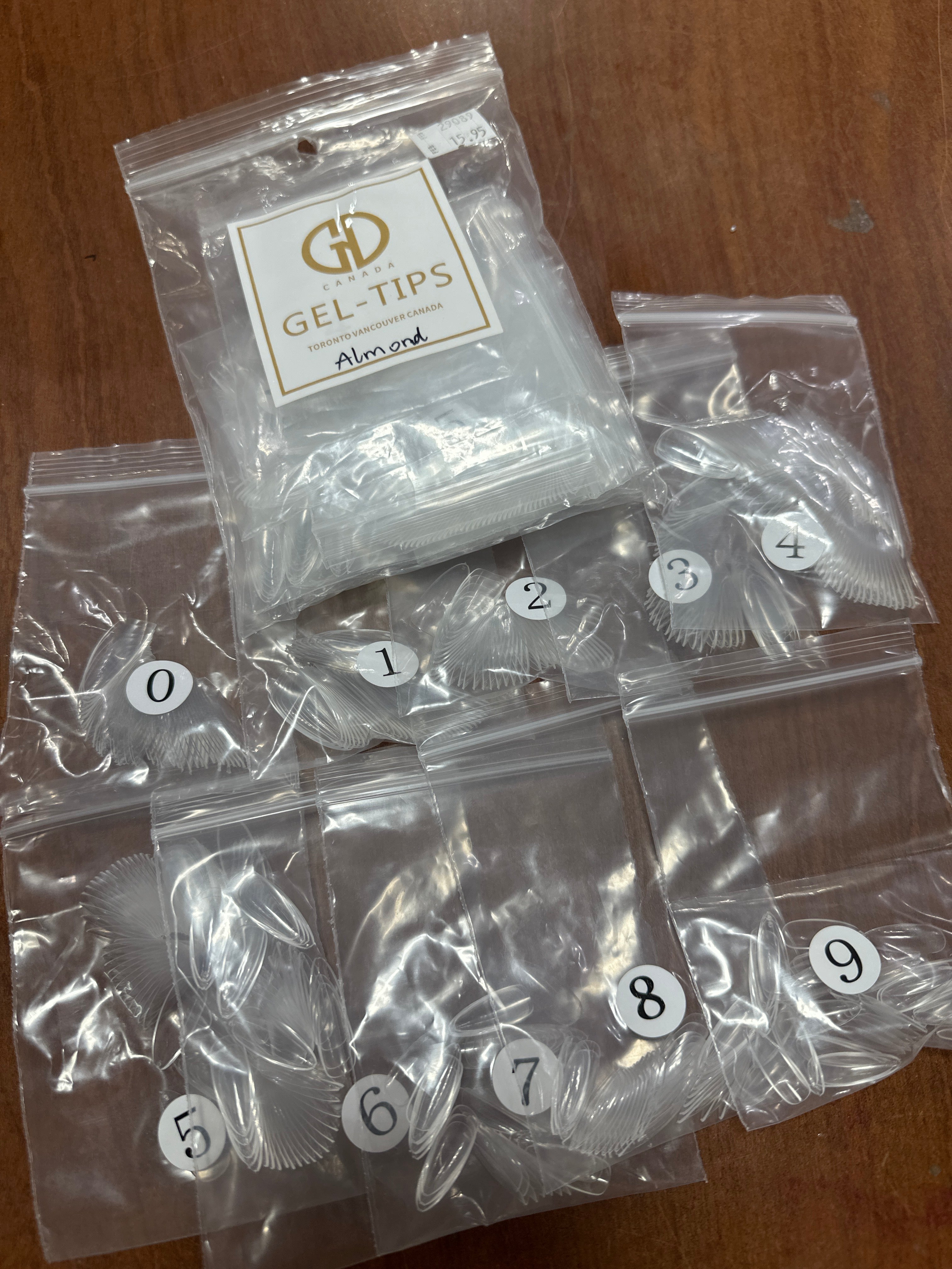 GND GEL TIPS #0-9 (500/BOX) - Secret Nail & Beauty Supply