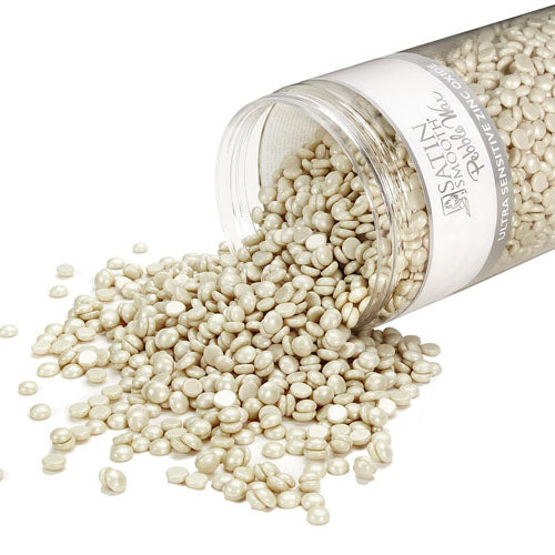63180 SATIN SMOOTH PEBBLE WAX ZINC OXIDE ULTRA-SENSITIVE  650 G - Secret Nail & Beauty Supply