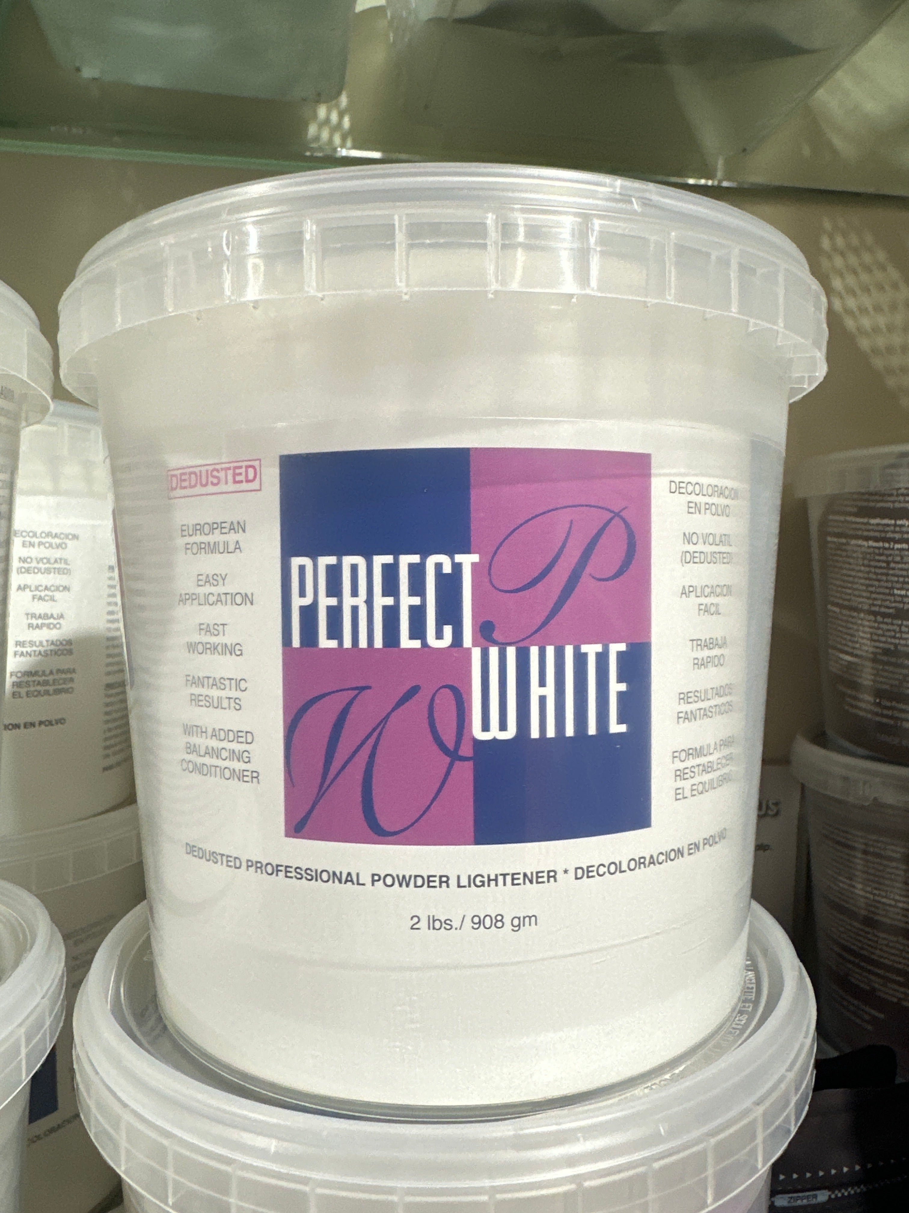 PERFECT WHITE PROFFESIONAL LIGHTENER / BLEACH POWDER - 2 LBS