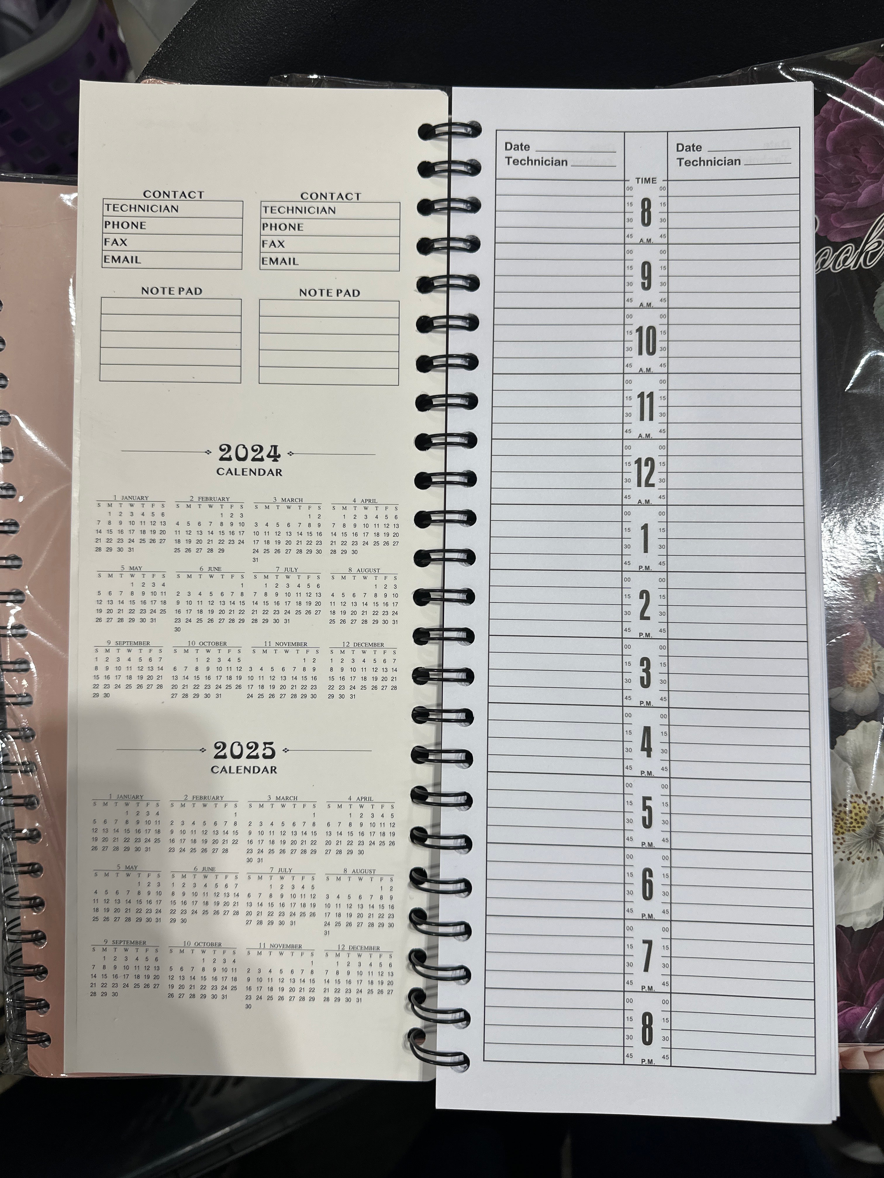 GND APPOINTMENT BOOK 150 PAGES - FLOWER STYLE