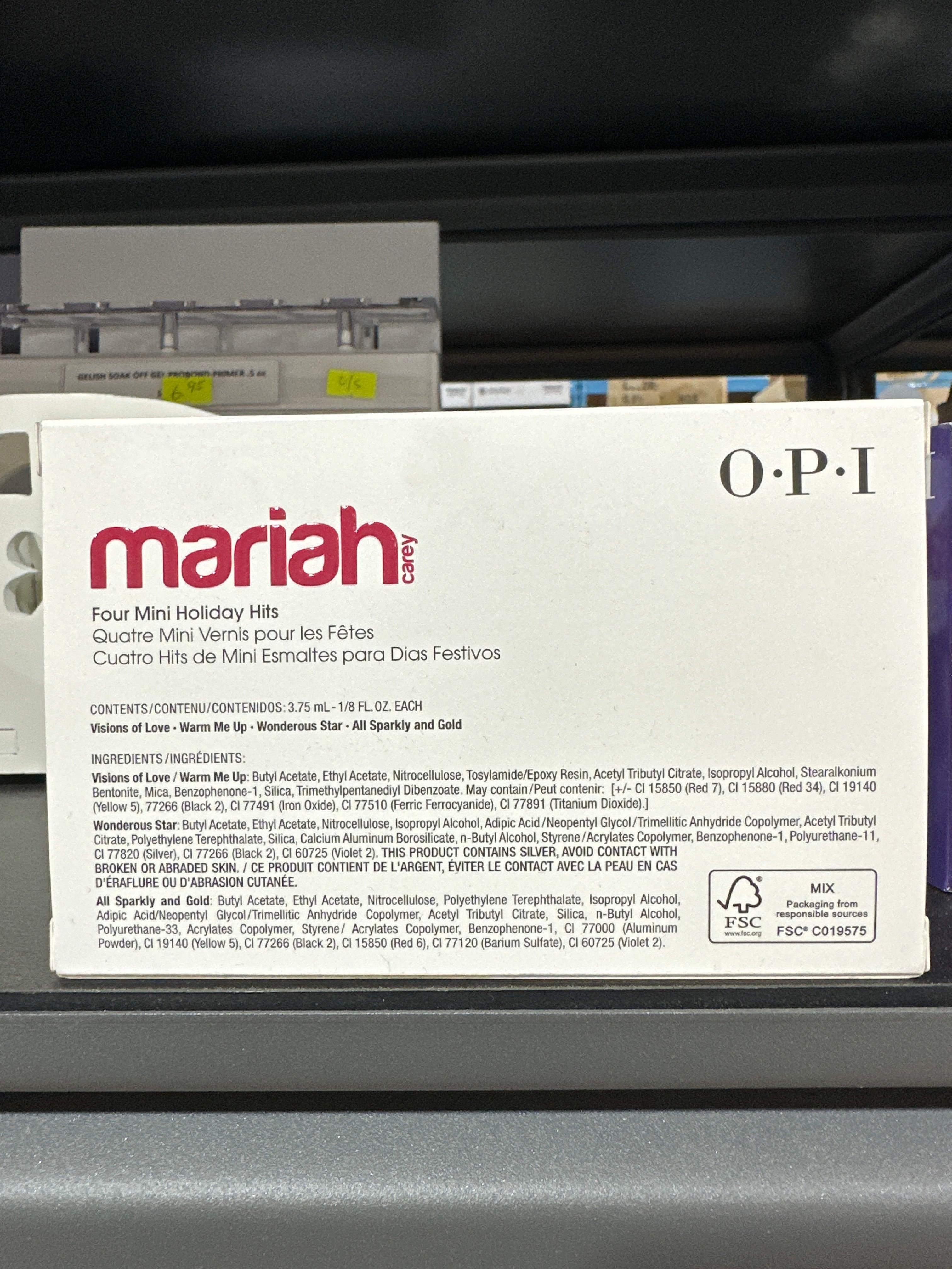 OPI HL E29 MARIAH CAREY HOLIDAY MINI 4 /PKG