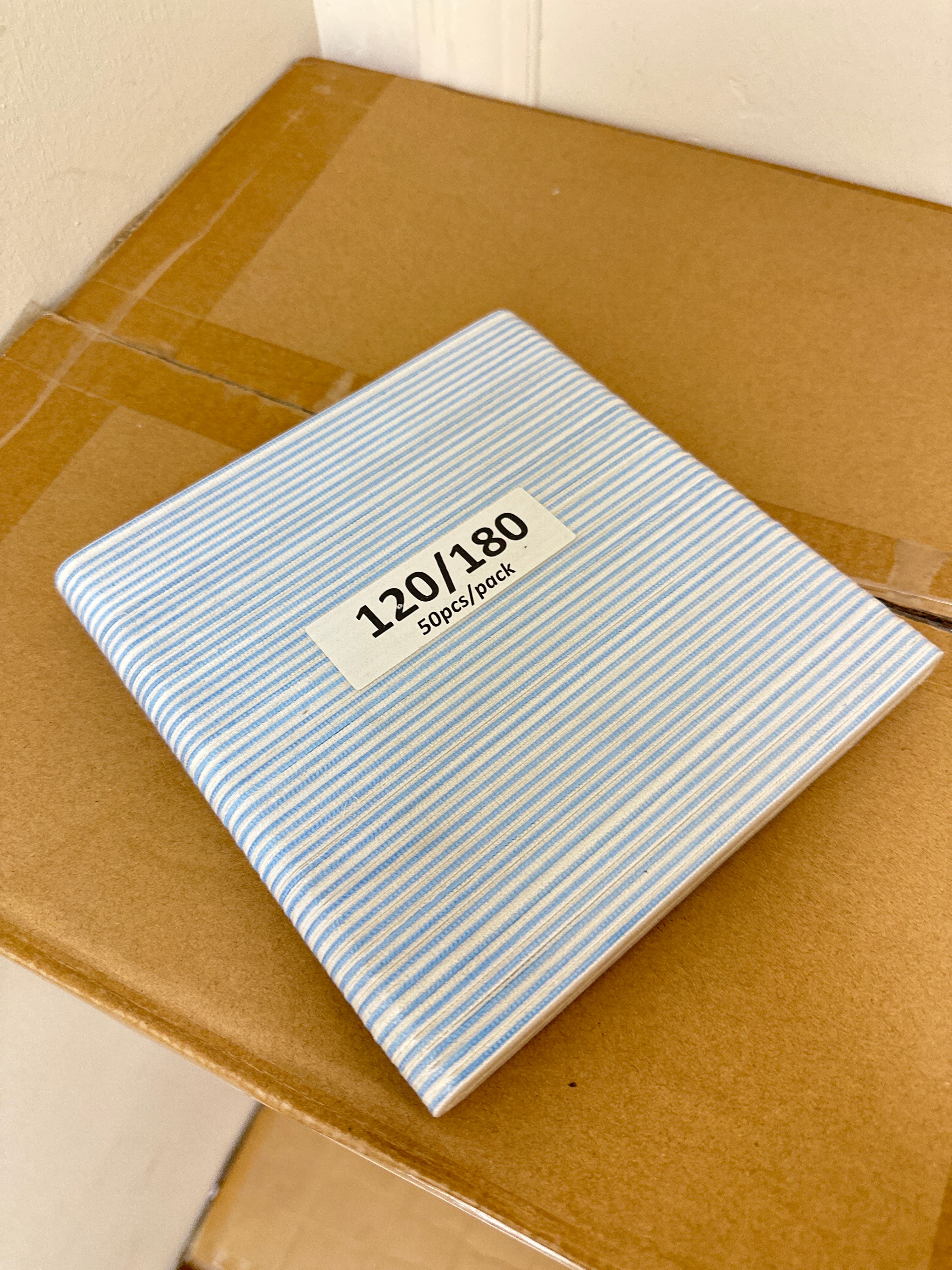 VIET NAIL FILES WHITE #120/180-50/PKG - Secret Nail & Beauty Supply