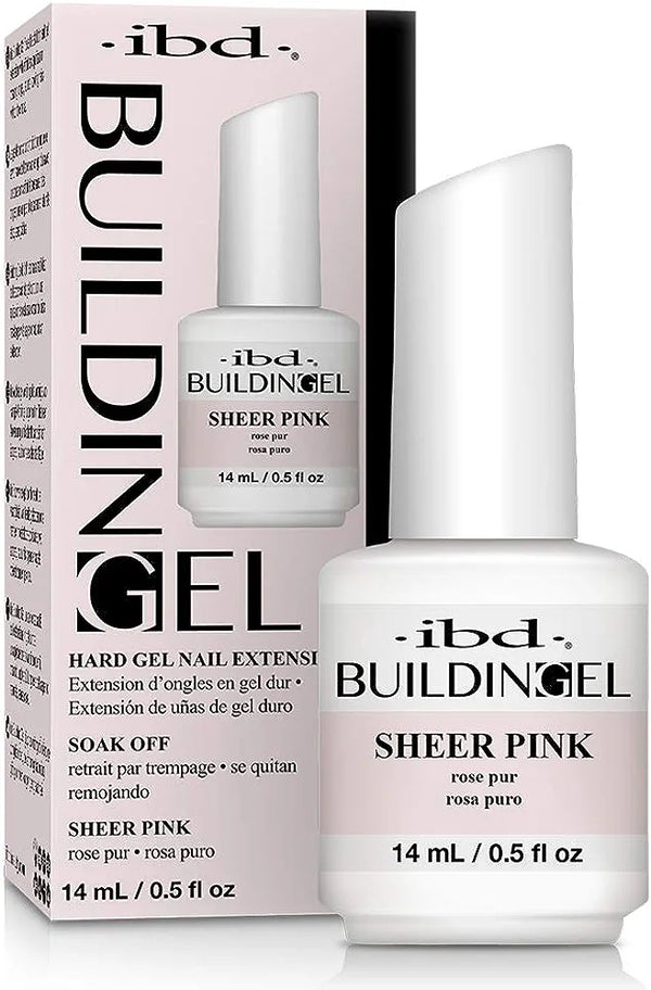 ibd BUILDING GEL - HARD GEL NAIL EXTENSION - SHEER PINK - 0.5oz