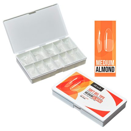 ibd SOFT GEL TIPS - MEDIUM ALMOND - PRE-ETCHED - 504 TIPS/12 SIZES