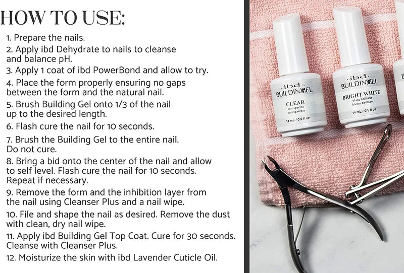 ibd BUILDING GEL - HARD GEL NAIL EXTENSION - BARELY NUDE 0.5oz