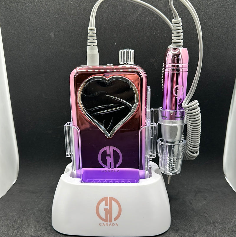 GND HYBRID RECHARGEABLE NAIL DRILL - HEART SHAPE SCREEN