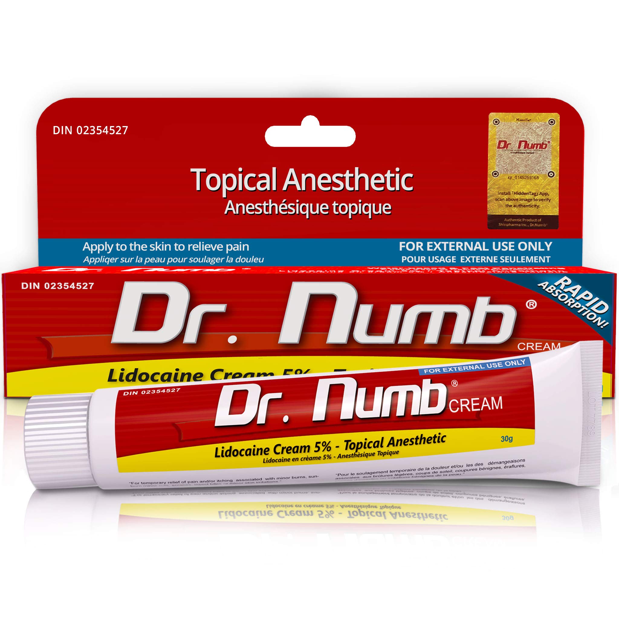 DR. NUMB TOPICAL ANESTHETIC 5% LIDOCAINE 30g - Secret Nail & Beauty Supply