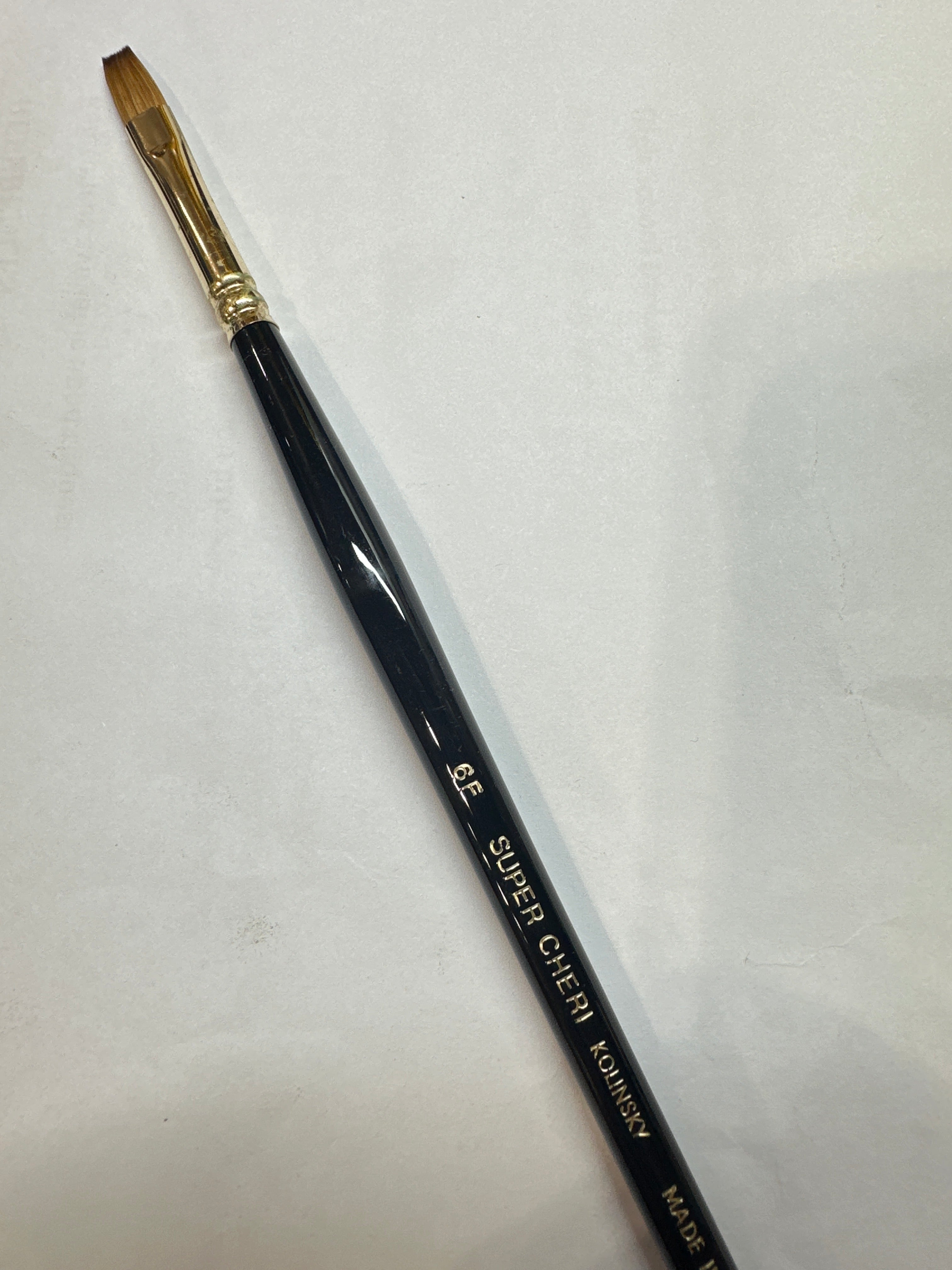 SUPER CHERI KOLINSKY GEL BRUSH #6F FLAT