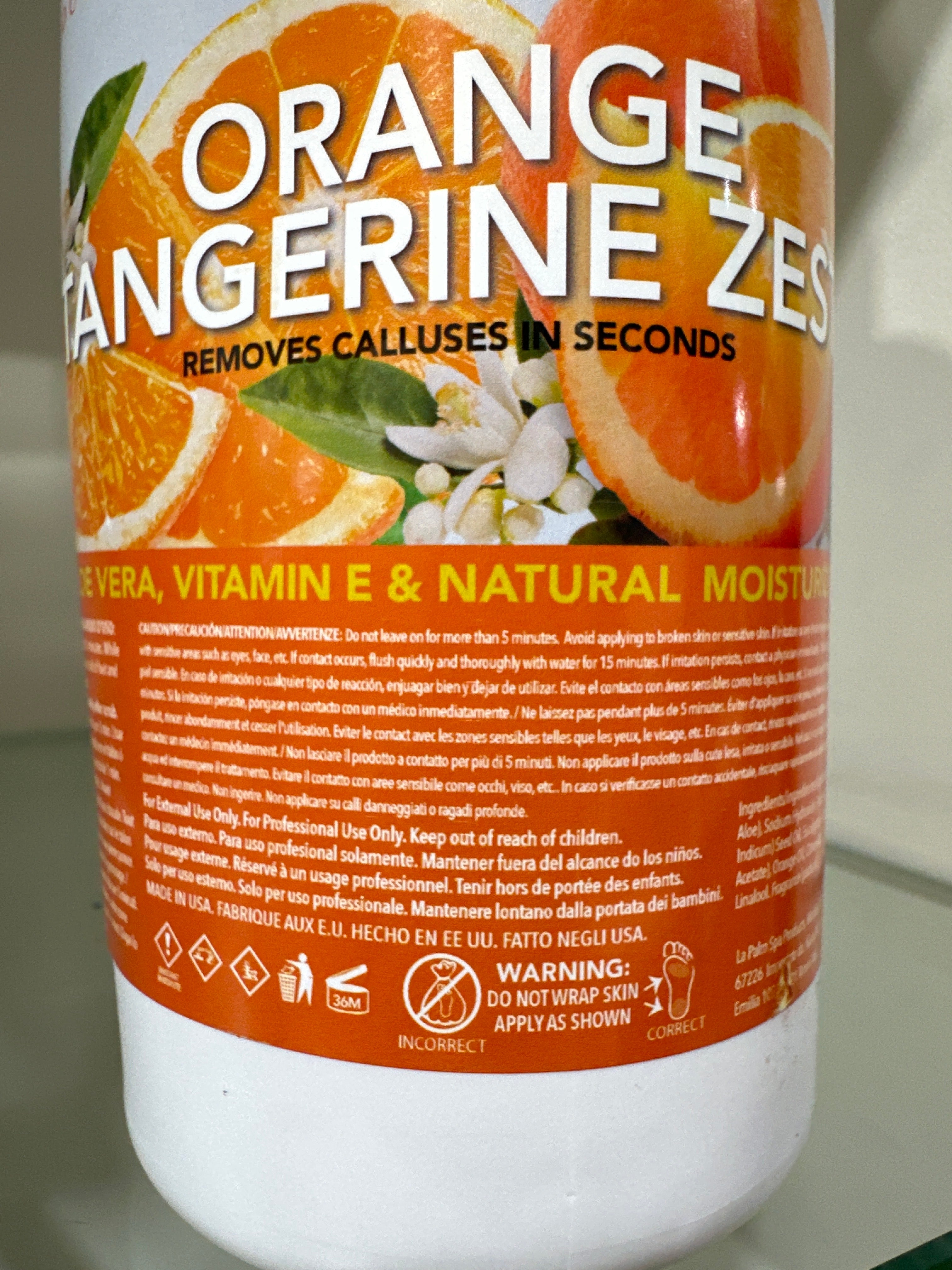 LAPALM CALLUS REMOVER 32 OZ - ORANGE TANGERINE ZEST
