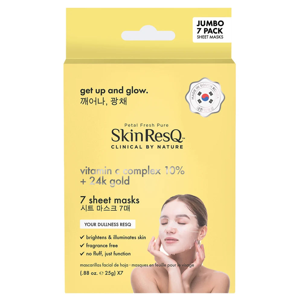 SkinResQ Sheet Masks 25g pack of 7 - Get Up And Glow