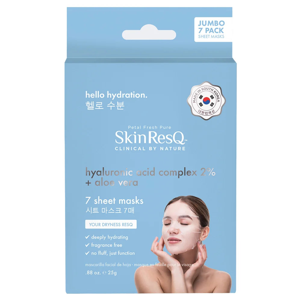 SkinResQ Sheet Masks 25g pack of 7 - Hello Hydration