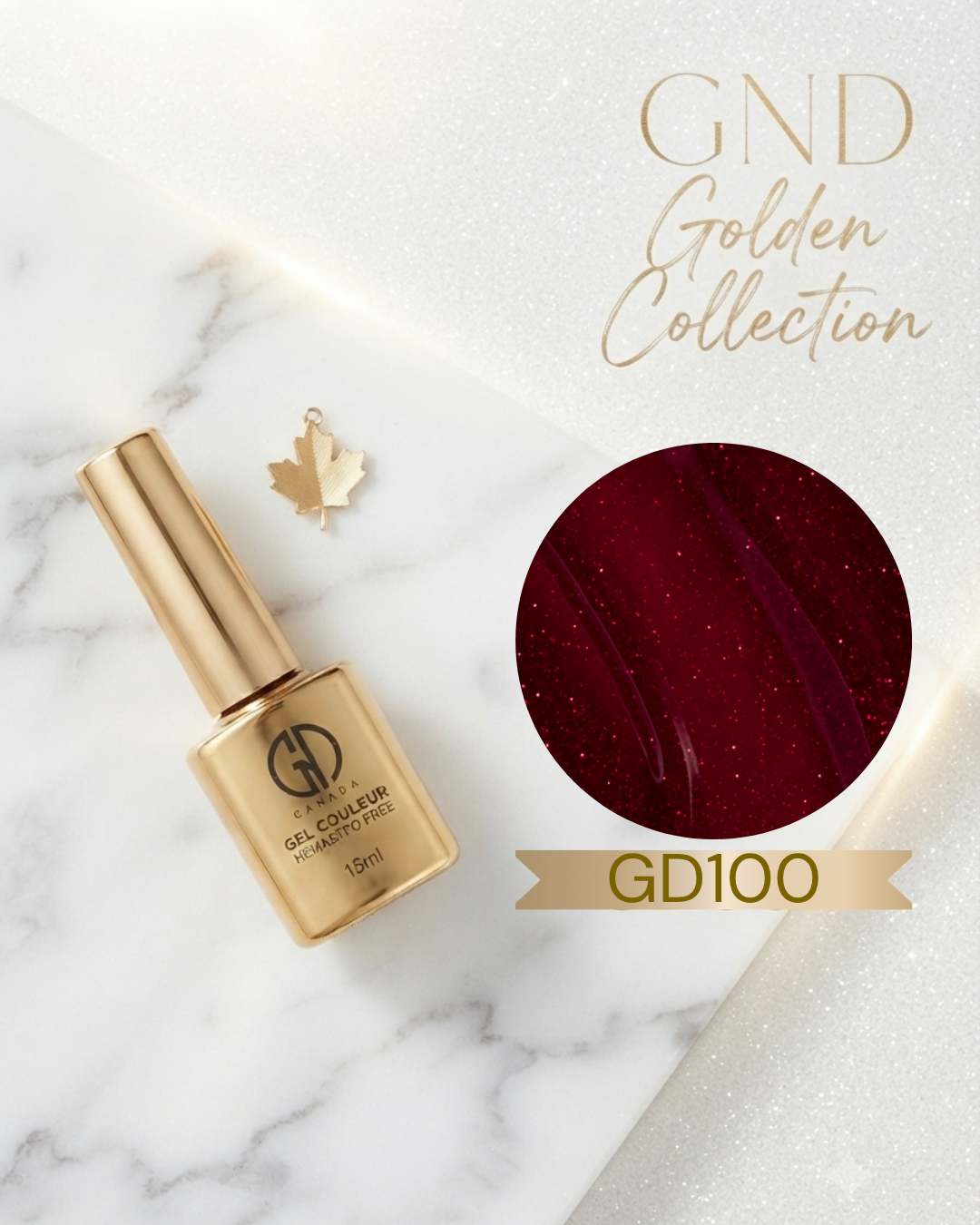 GND GOLDEN GEL COULEUR - GD100 - Secret Nail & Beauty Supply