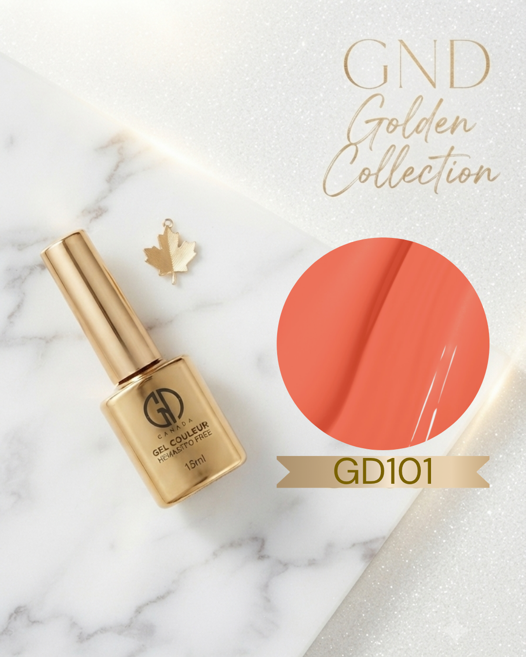 GND GOLDEN GEL COULEUR - GD101 - Secret Nail & Beauty Supply