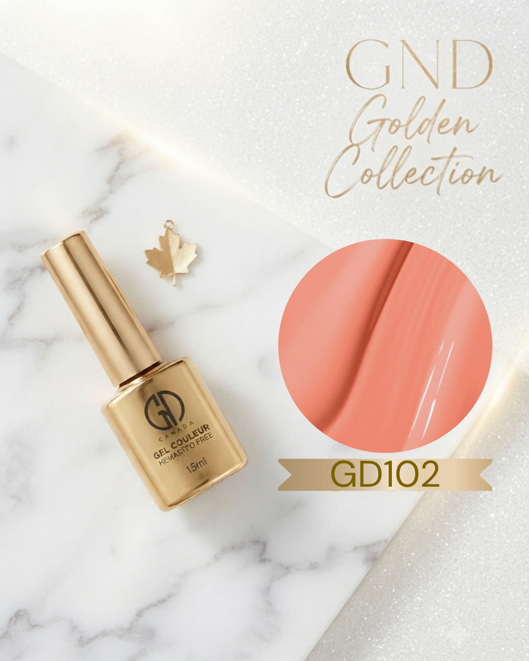GND GOLDEN GEL COULEUR - GD102 - Secret Nail & Beauty Supply