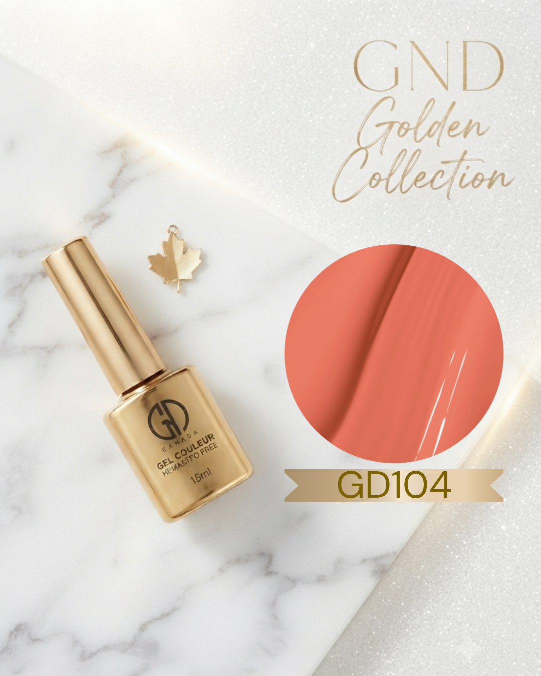 GND GOLDEN GEL COULEUR - GD104 - Secret Nail & Beauty Supply