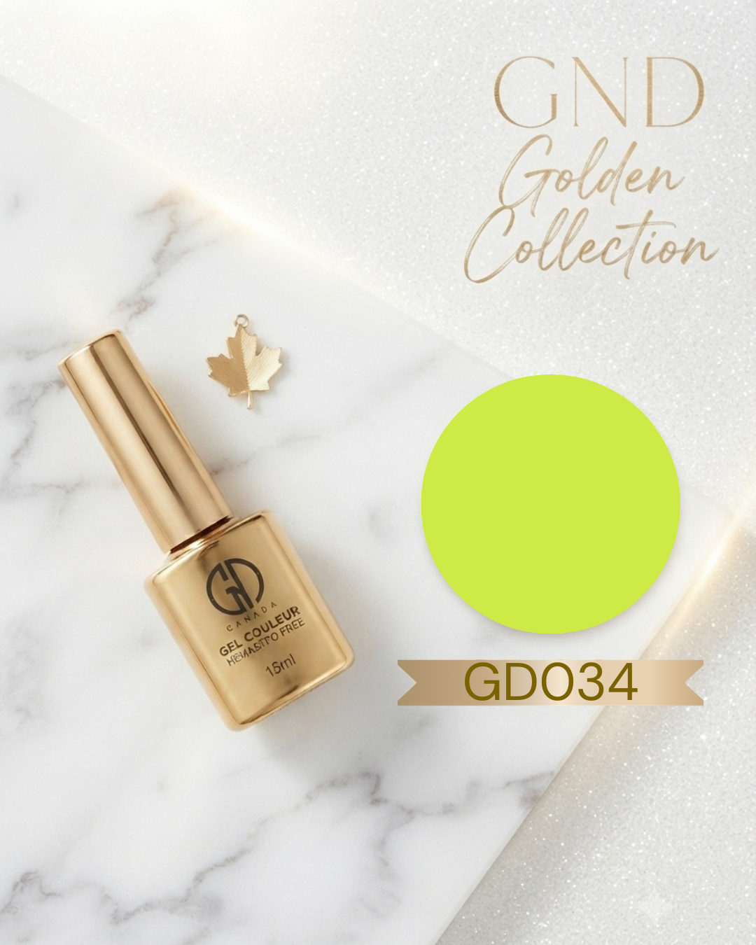 GND GOLDEN GEL COULEUR - GD034 - JELLY NEON GREEN