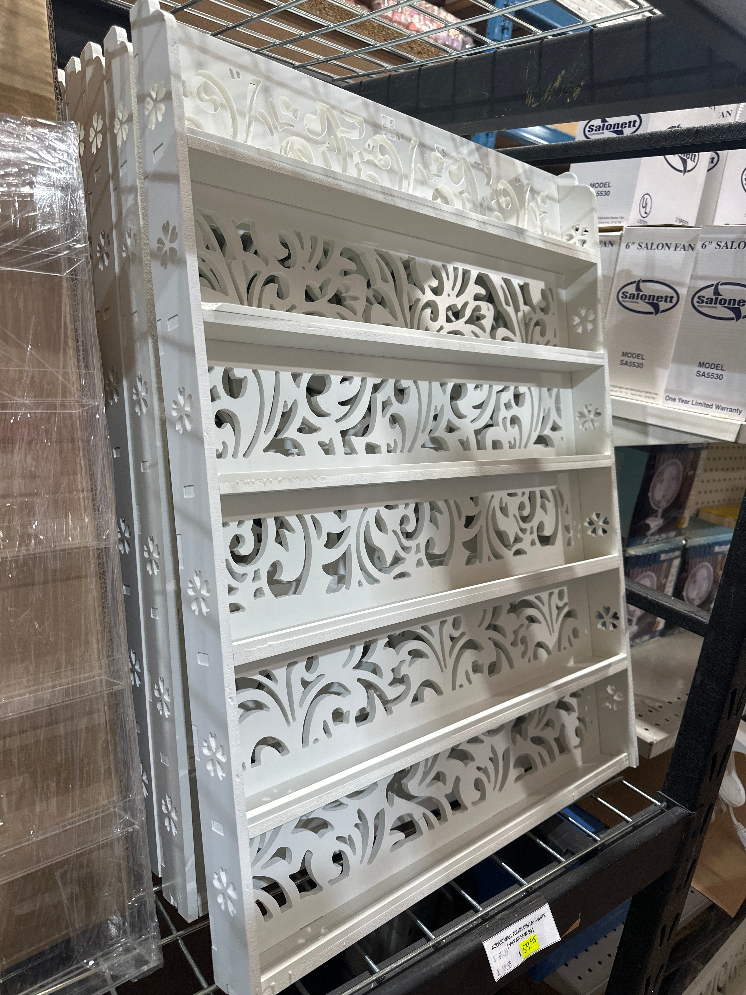 VIET AWM-W-90 ACRYLIC WALL POLISH DISPLAY - WHITE