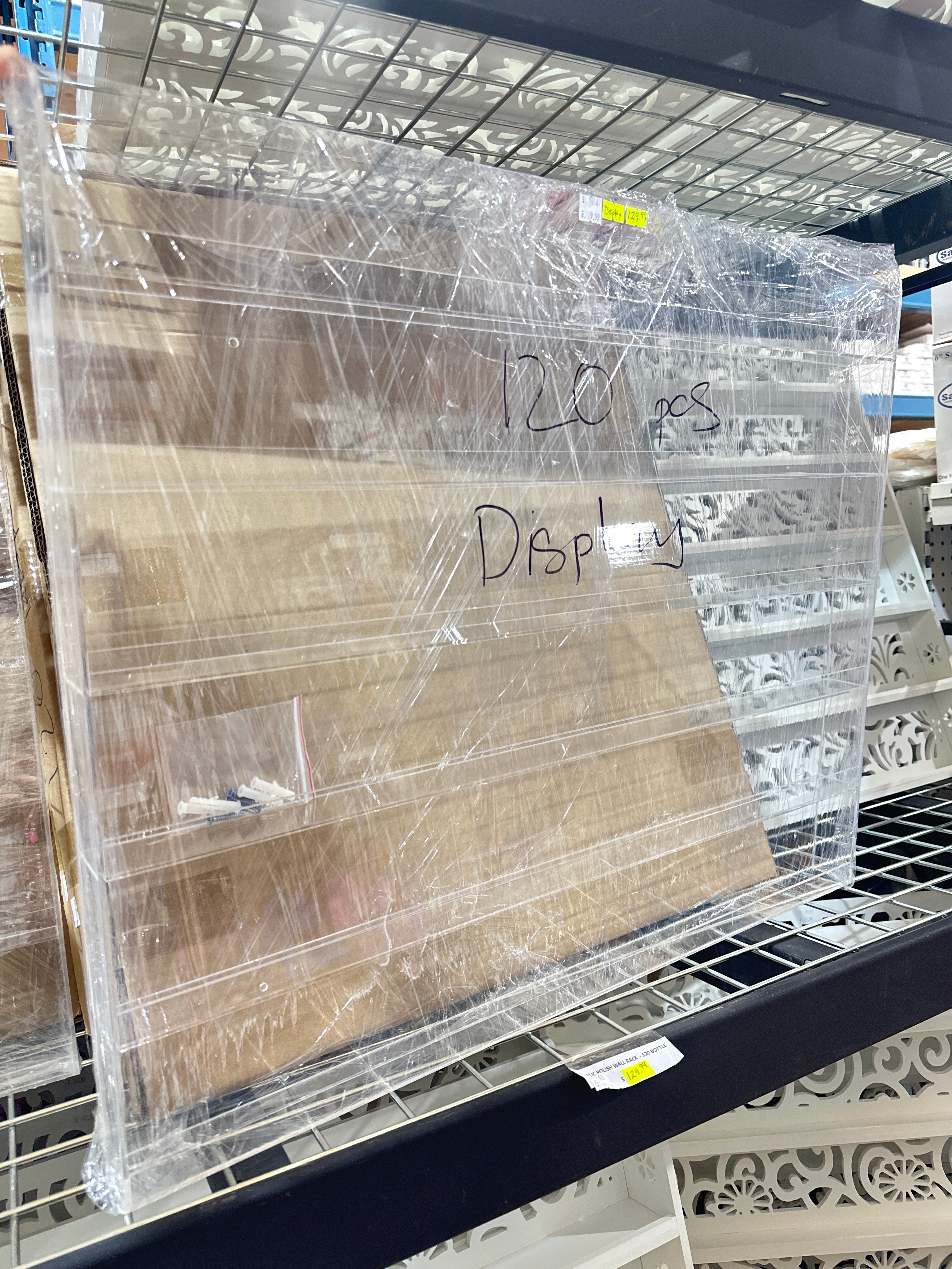 ACRYLIC POLISH WALL RACK  - 120 BOTTLE
