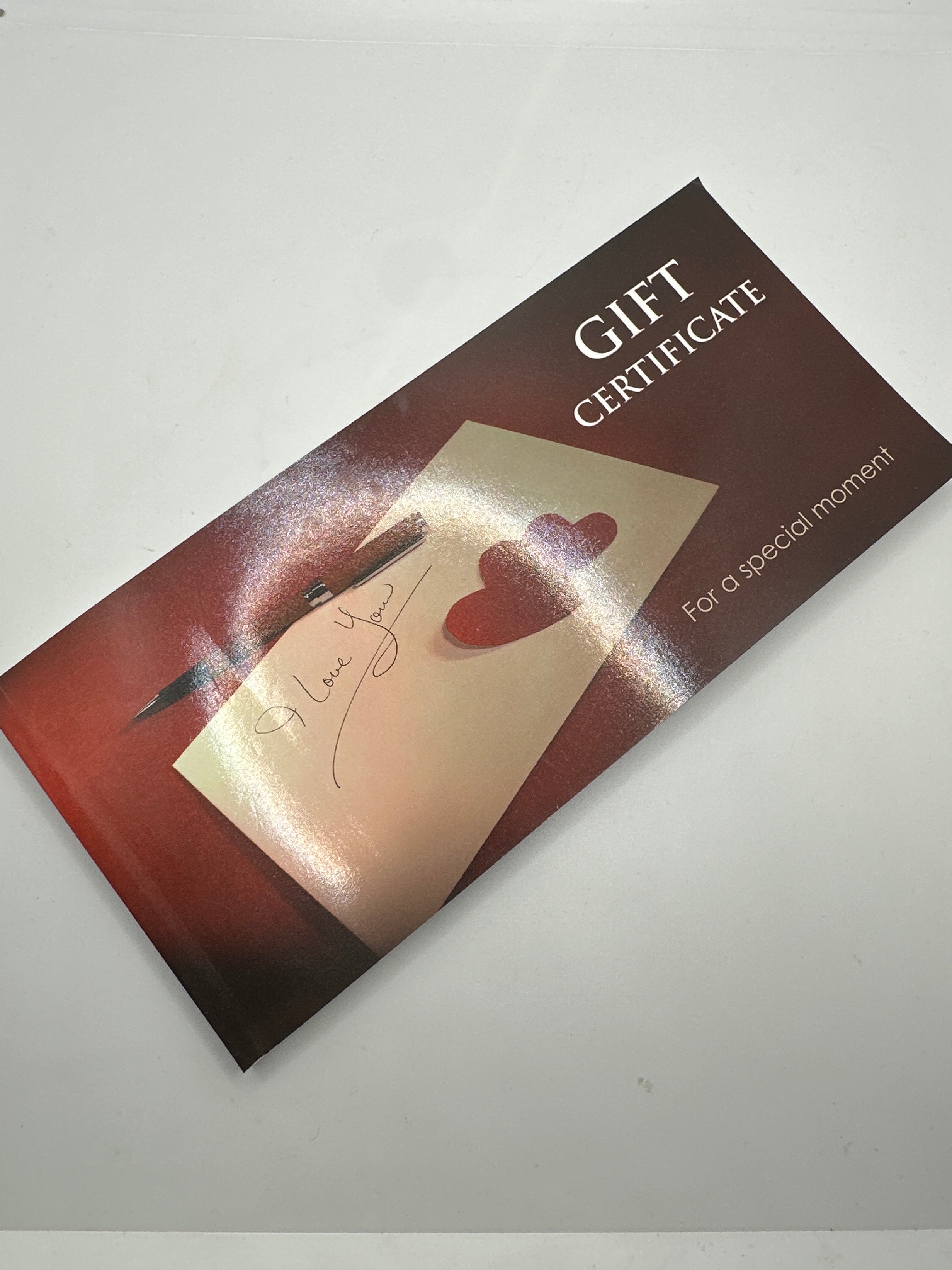 GC112 GIFT CERTIFICATE I LOVE YOU - Secret Nail & Beauty Supply