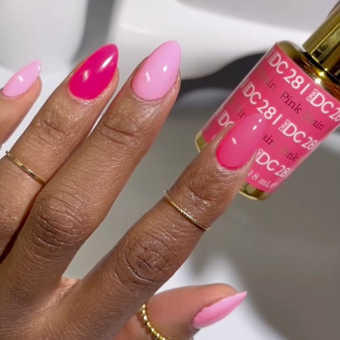 2 GEL COMBO - 281 DND DC Pink Stain