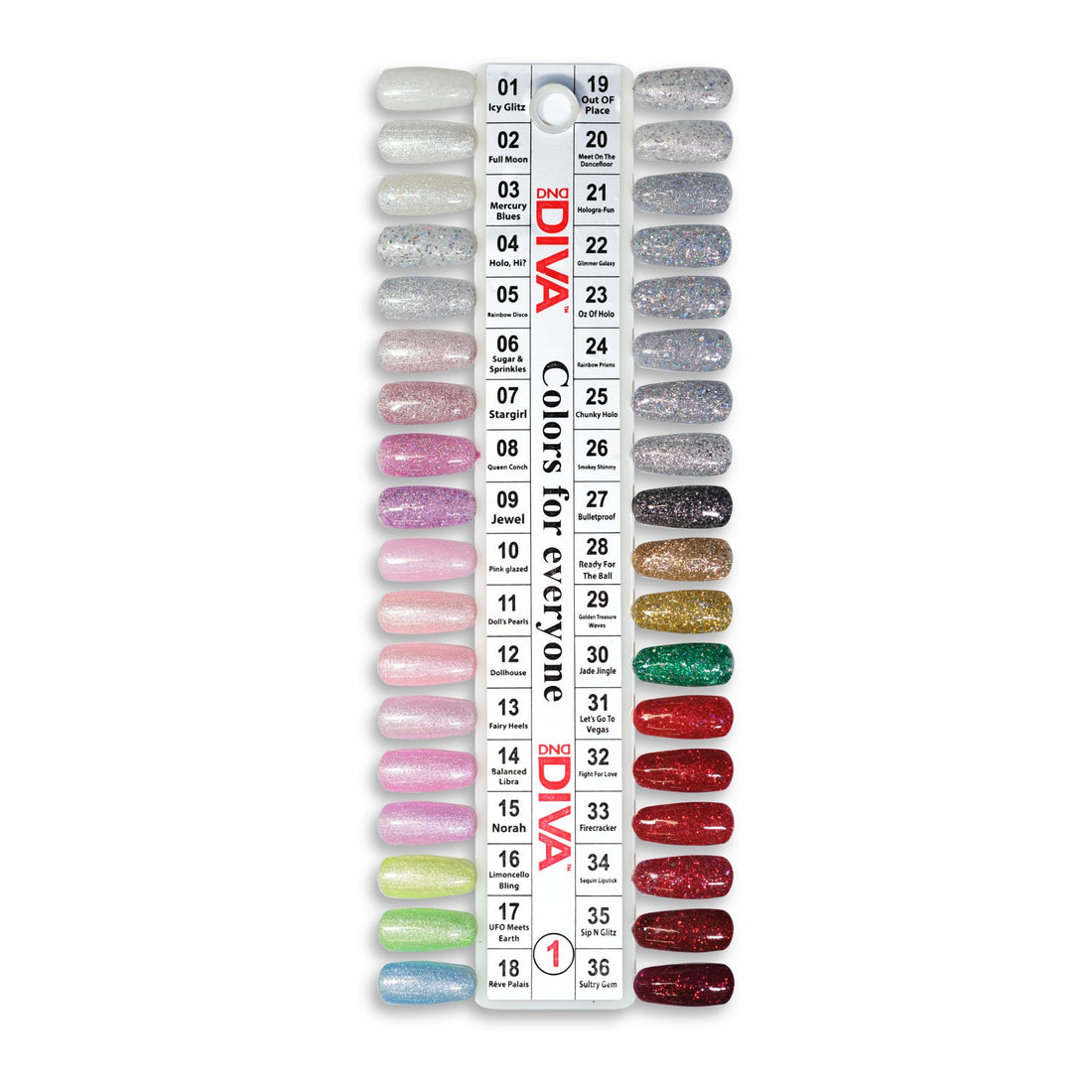 EXTRA 10% OFF - DND DIVA COMBO GEL & REGULAR - 36 COMBOS/SET