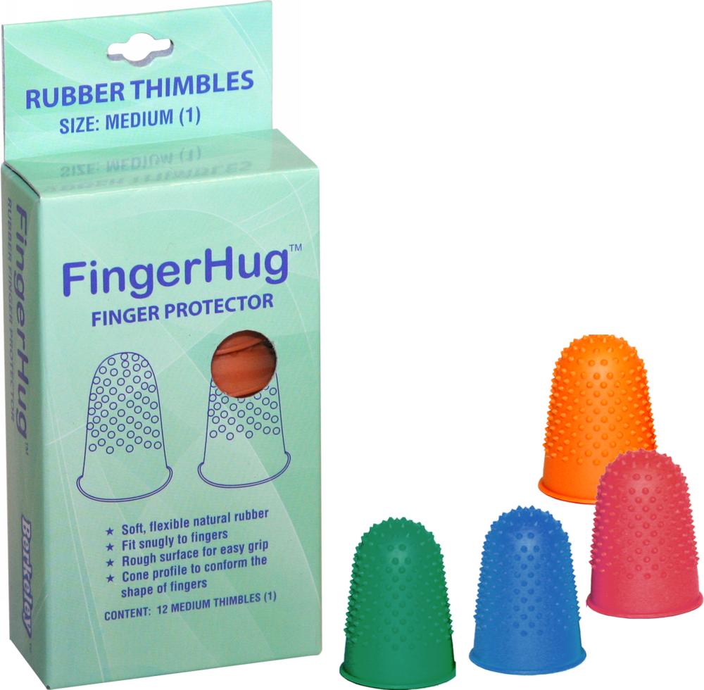 FP201-1  FINGER HUG RUBBER THIMBLES 12/PKG - MEDIUM - Secret Nail & Beauty Supply