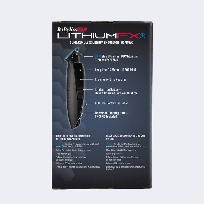 FX773NMB BABYLISSPRO LITHIUMFX CORD/CORDLESS TRIMMER-DUAL VOLTAGE - Secret Nail & Beauty Supply