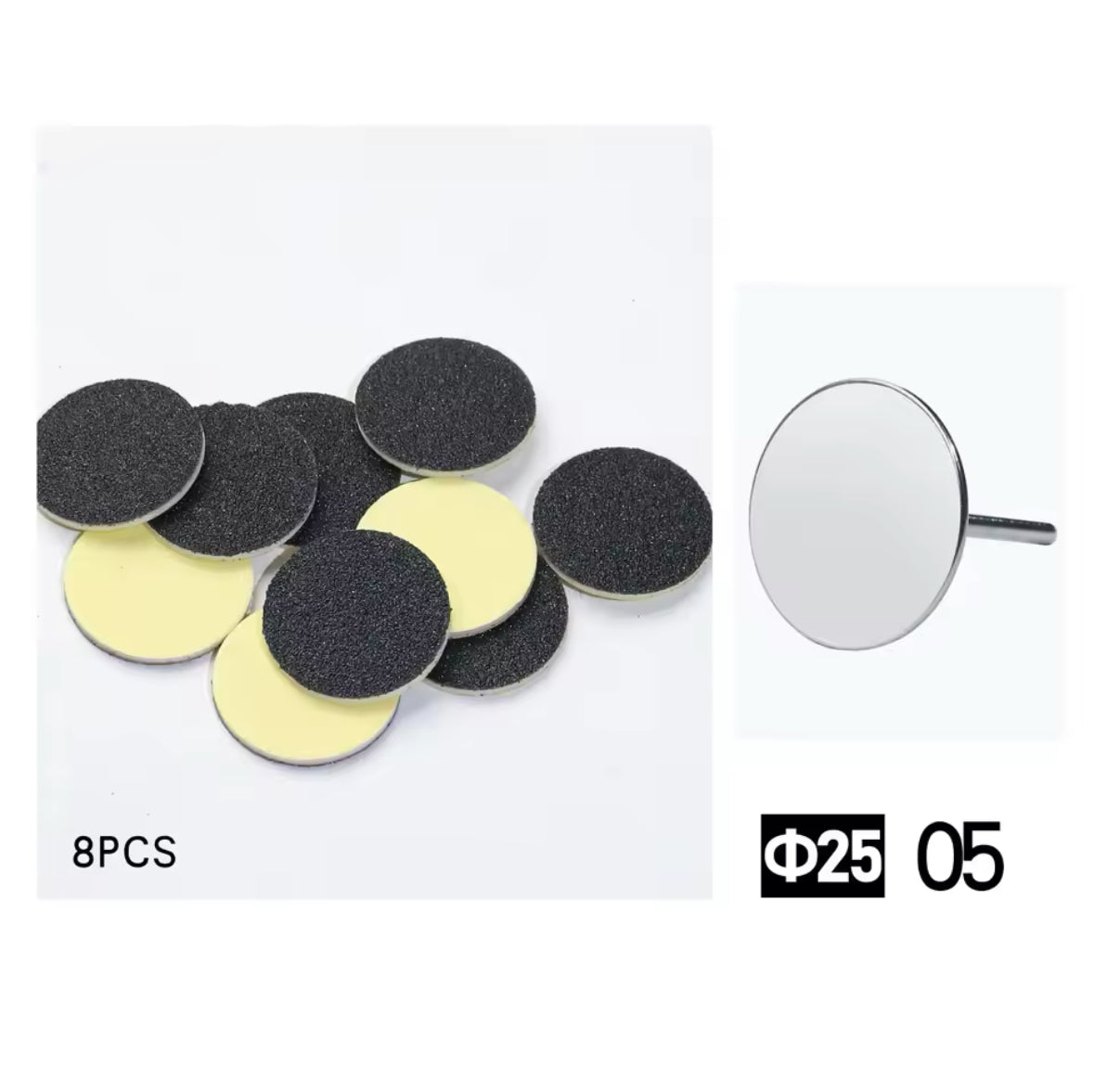 GND DISC FOR NAIL DRILL W/ ABRASIVE PAPERS