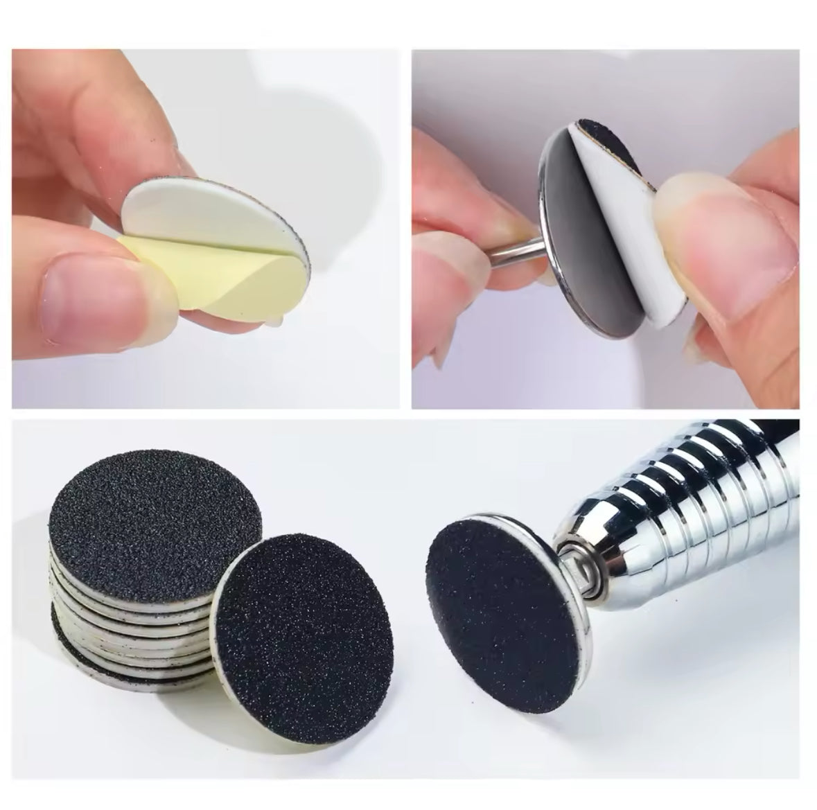 GND DISC FOR NAIL DRILL W/ ABRASIVE PAPERS