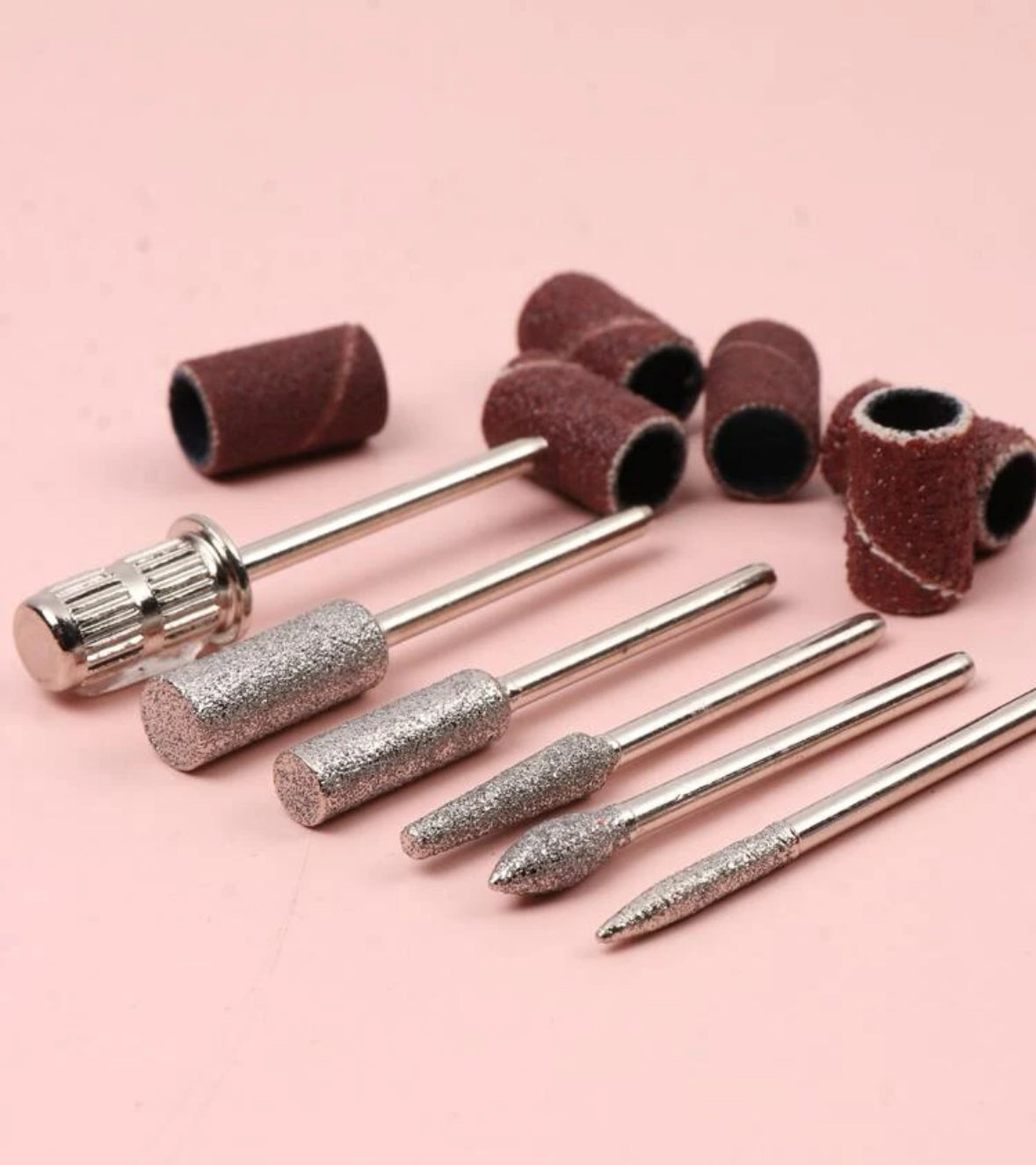 NAIL DRILL BITS & SAND BANDS 6PCS