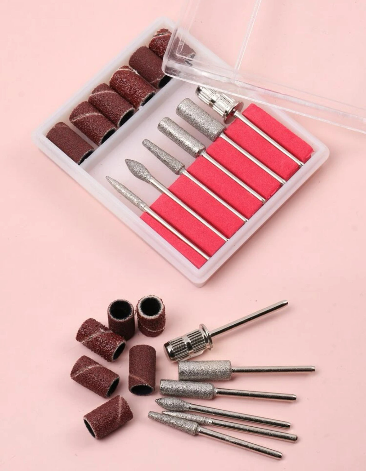 NAIL DRILL BITS & SAND BANDS 6PCS