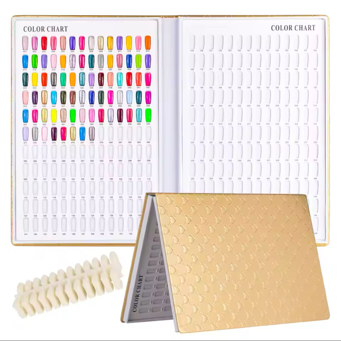NAIL COLOR CHART GOLD 308 COLORS - W/O NAIL TIPS