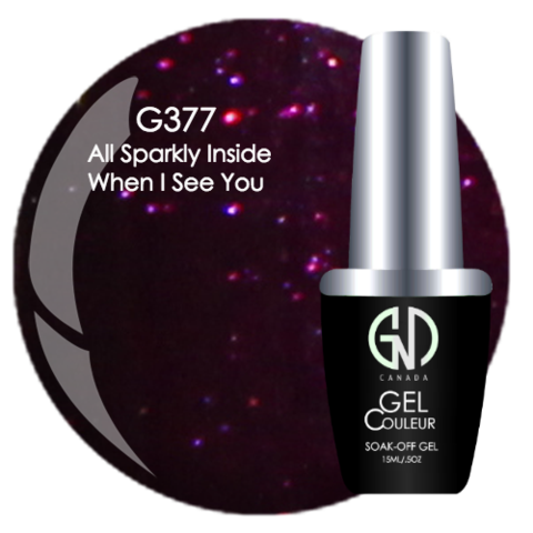 ALL SPARKLY INSIDE WHEN I SEE YOU GND G377 ONE STEP GEL