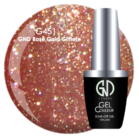 GND ROSE GOLD GLITTER GND G451 ONE STEP GEL