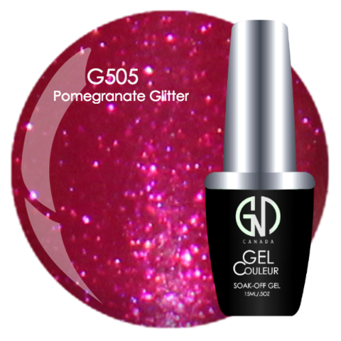 POMEGRANATE GLITTER GND G505 ONE STEP GEL