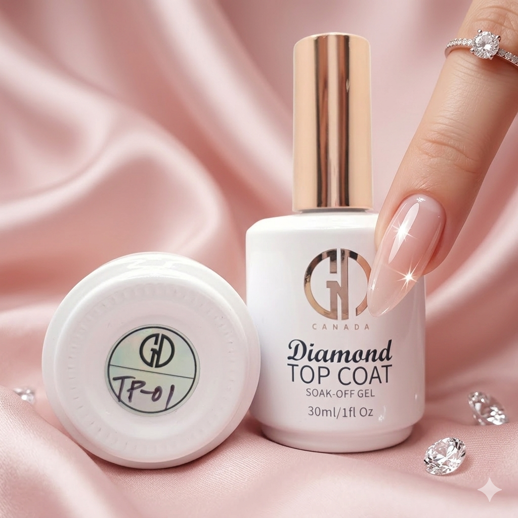 TP-01 GND SUPER SHINE DIAMOND GEL TOP COAT 30ML - THIN - Secret Nail & Beauty Supply