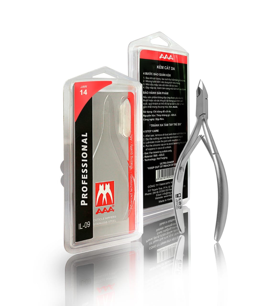 AAA CUTICLE NIPPER S.S IL-09 JAW 14