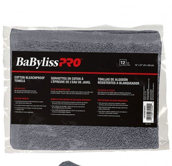 BESTOWELCGYUCC BABYLISS BLEACHPROOF TOWEL 12/BAG-GREY