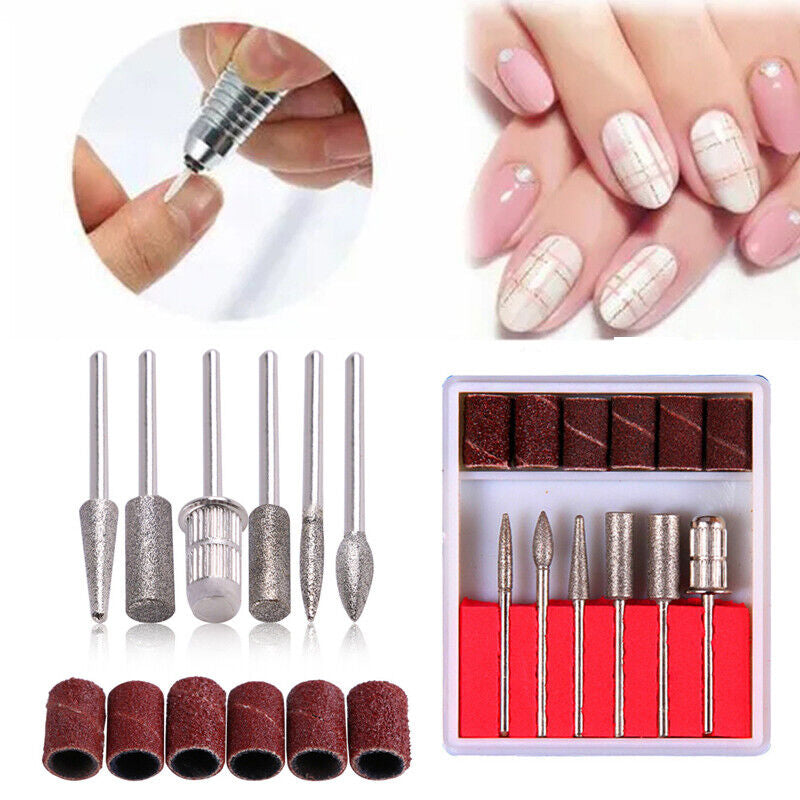 NAIL DRILL BITS & SAND BANDS 6PCS