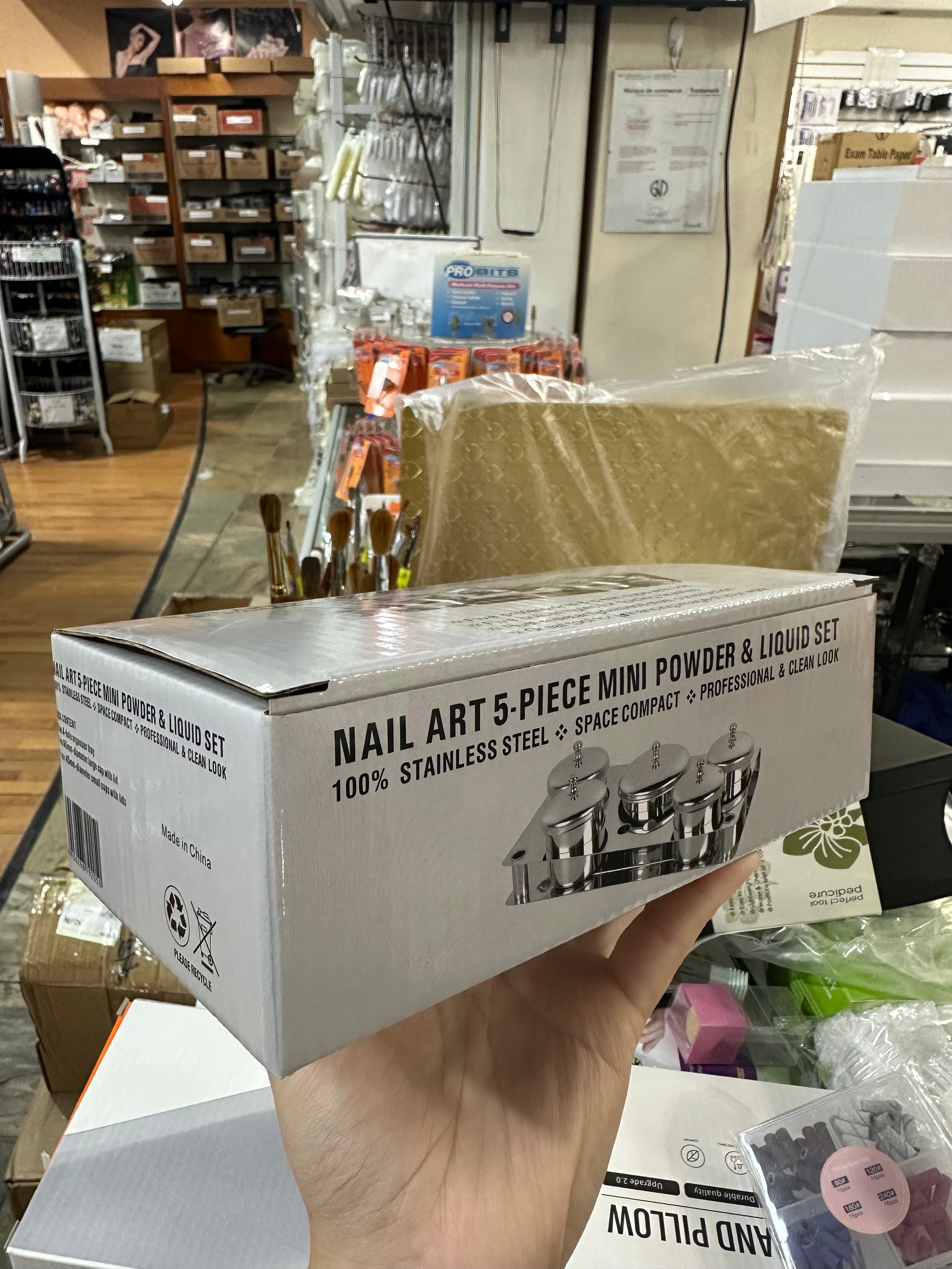 NAIL ART 5-PIECE MINI POWDER & LIQUID SET