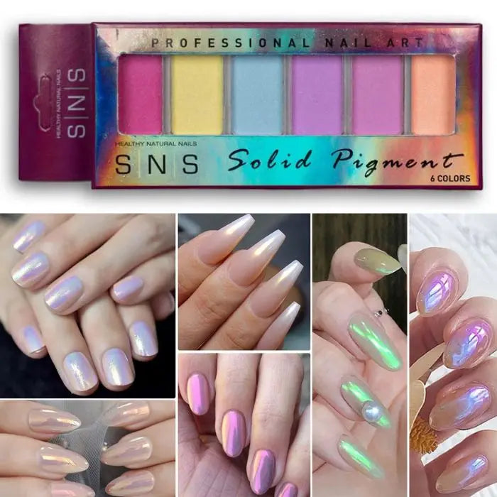SOLID PIGMENT CHROME POWDER 6 COLORS /PKG