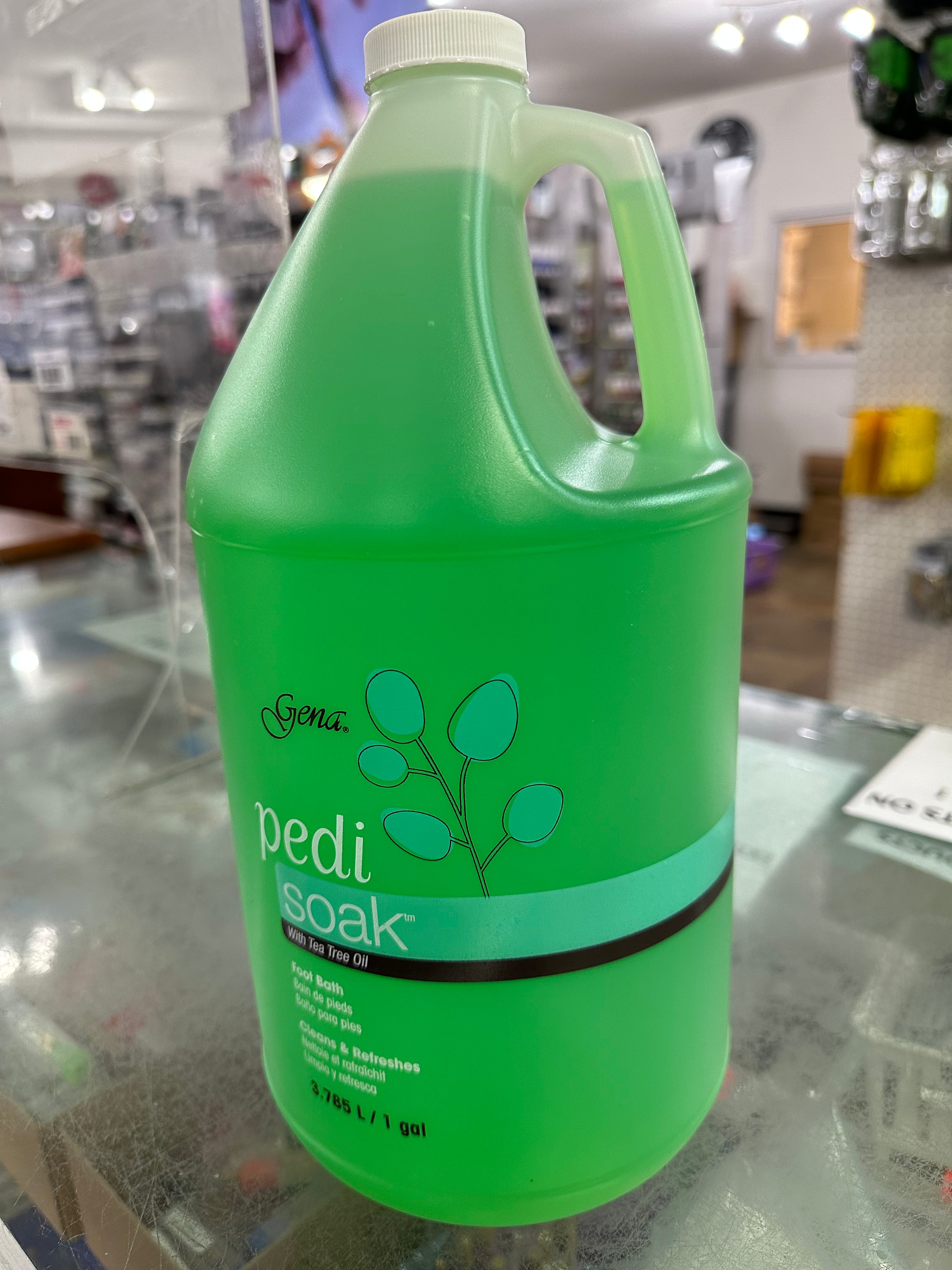 AMER 02111 GENA PEDI SOAK FOOT BATH 1 GAL - W/ TEA TREE OIL -F - Secret Nail & Beauty Supply