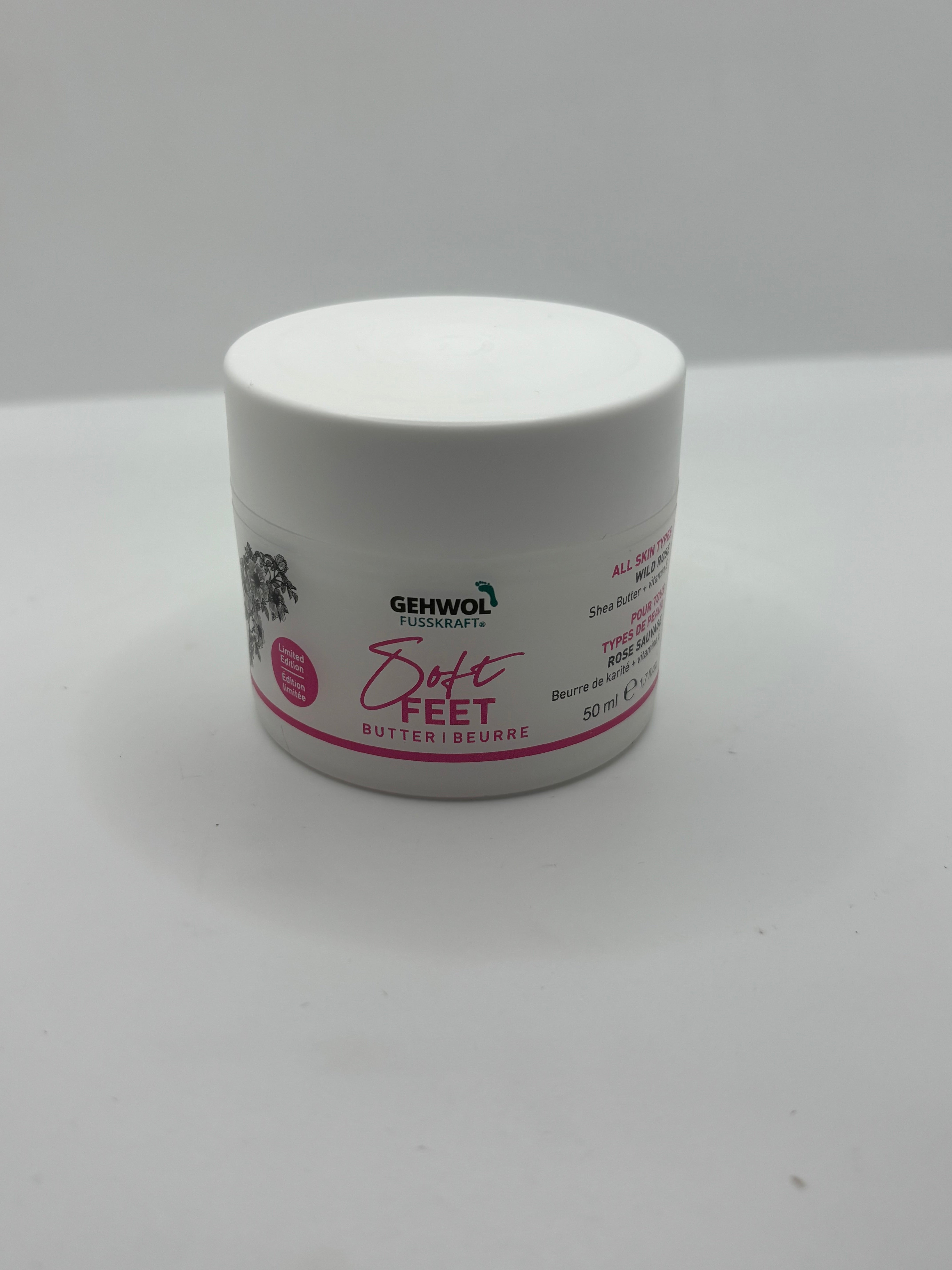 GEHWOL FUSSKRAFT SOFT FEET BUTTER WILD ROSE 50 ML JAR