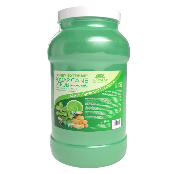 LAPALM HONEY EXTREME SUGAR CANE SCRUB SPEARMINT EUCALYPTUS - 1 GALLON
