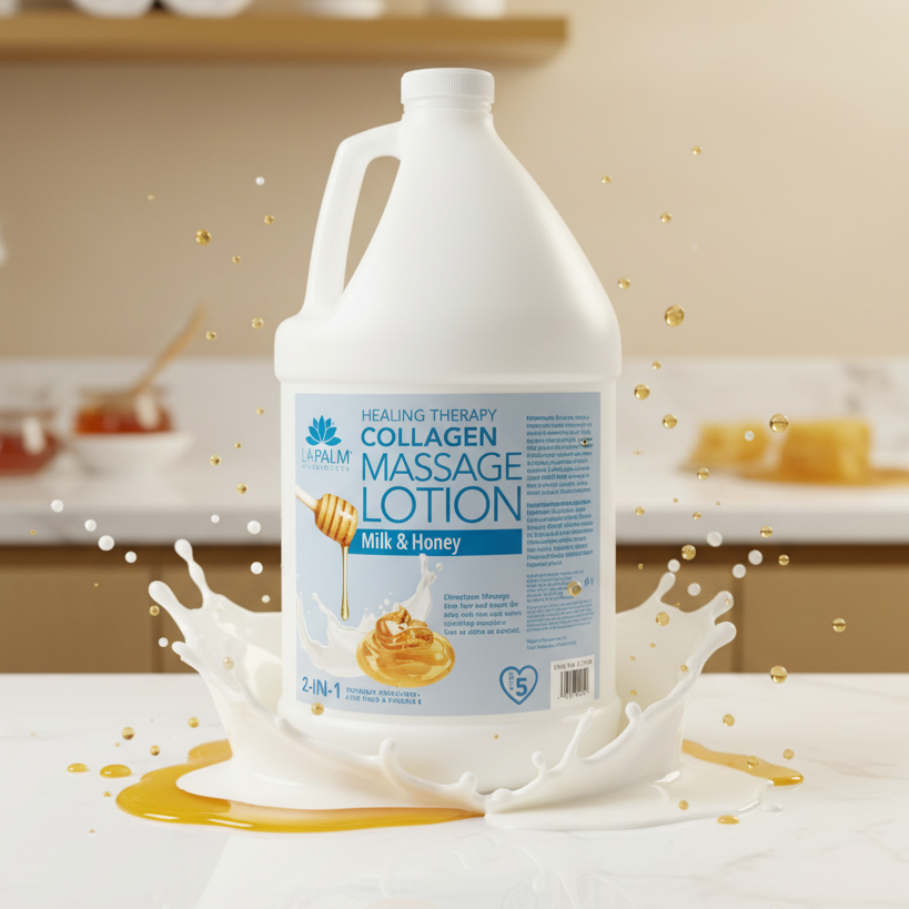 LAPALM HEALING THERAPY MASSAGE LOTION (MILK & HONEY) 1 GALLON